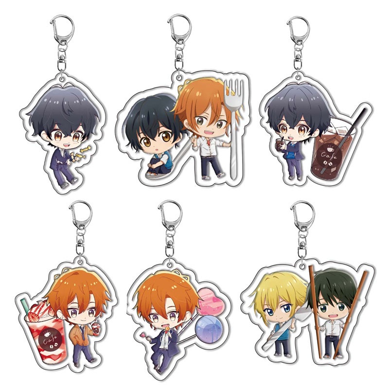Móc Khóa acrylic Hình sasaki Và miyano Hoạt Hình Nhật Bản