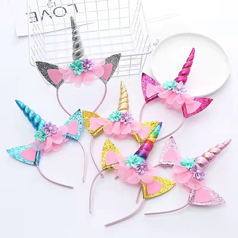 Băng Đô Cài Tóc Hình Kỳ Lân Hoạt Hình Đáng Yêu | Băng Đô HìNh NgựA Unicorn Halloween Cho Bé GáI
