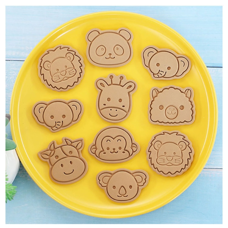 Bộ 16 Khuôn Nhựa Làm Bánh Quy Hình Động Vật Đáng Yêu