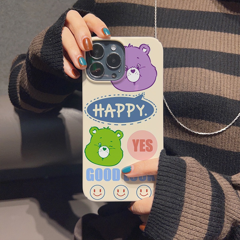 Ốp Điện Thoại Cứng Hình Gấu Dễ Thương Cho iphone 14promax 11 13 12 7Plus 8 X XS Max
