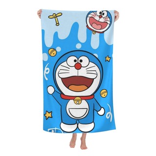 Khăn tắm Doremon 80x130cm Khăn tắm ngoài trời lớn Unisex Khăn tắm mềm siêu thấm