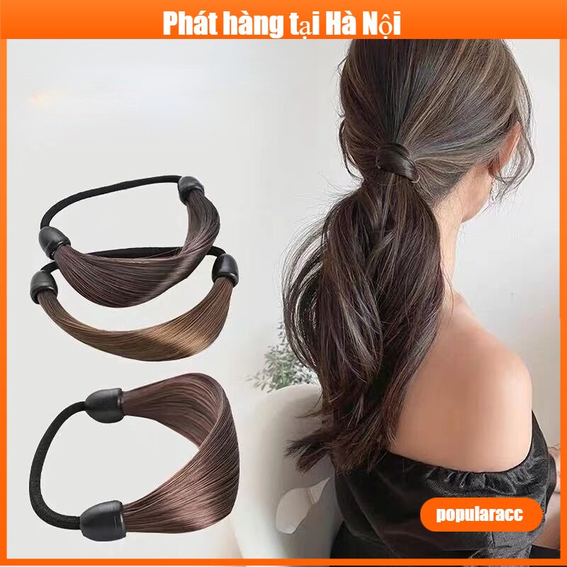 （Mới）Dây Thun Cột Tóc Giả Bằng Cao Su Dành Cho Nữ