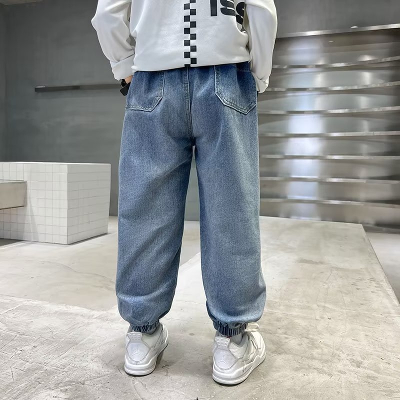 Meason（5-13 tuổi ）Quần jean phong cách Harajuku bé trai  Quần thời trang bé trai Quần legging bé trai