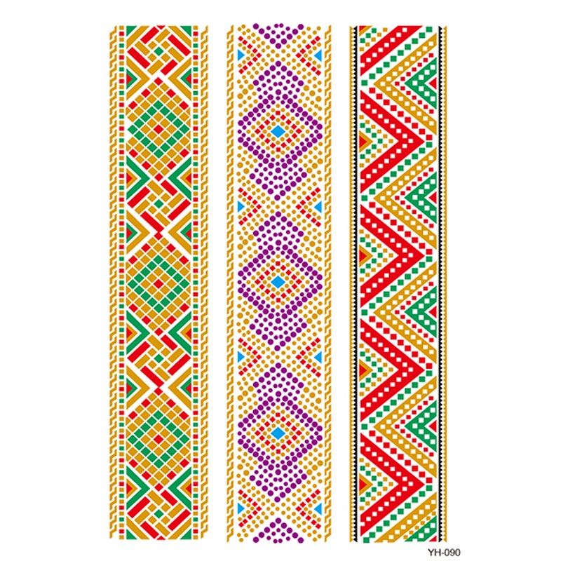 Miếng Dán Hình Xăm Tạm Thời Bằng Lá Kim Loại Nhiều Màu Sắc Chống Nước Cho Nữ