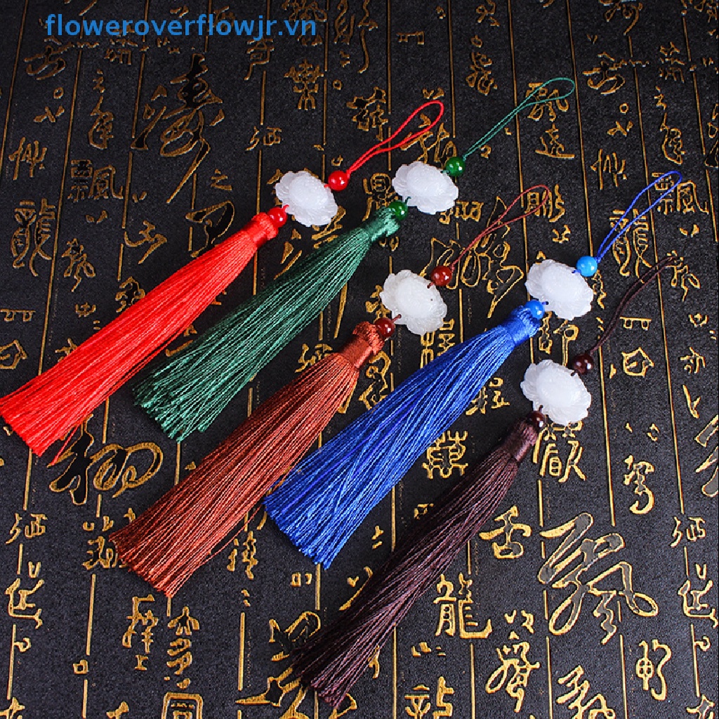 1 Gói Bông Tai Tua Rua Đính Ngọc Bích Giả Phong Cách Mới