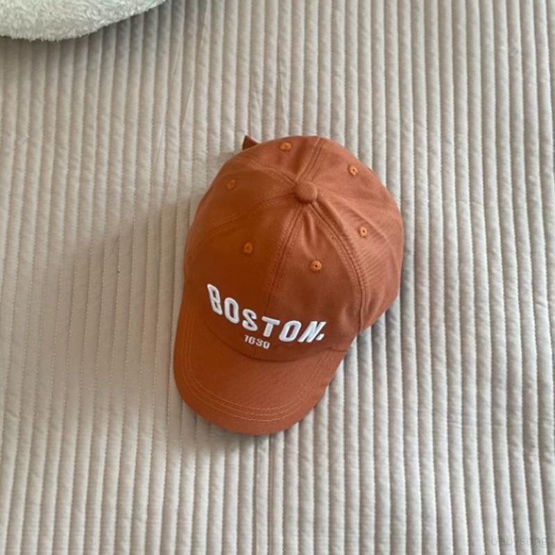 Mũ Lưỡi Trai Vải Cotton Thêu Chữ Kiểu Hàn Quốc Dễ Thương Cho Bé