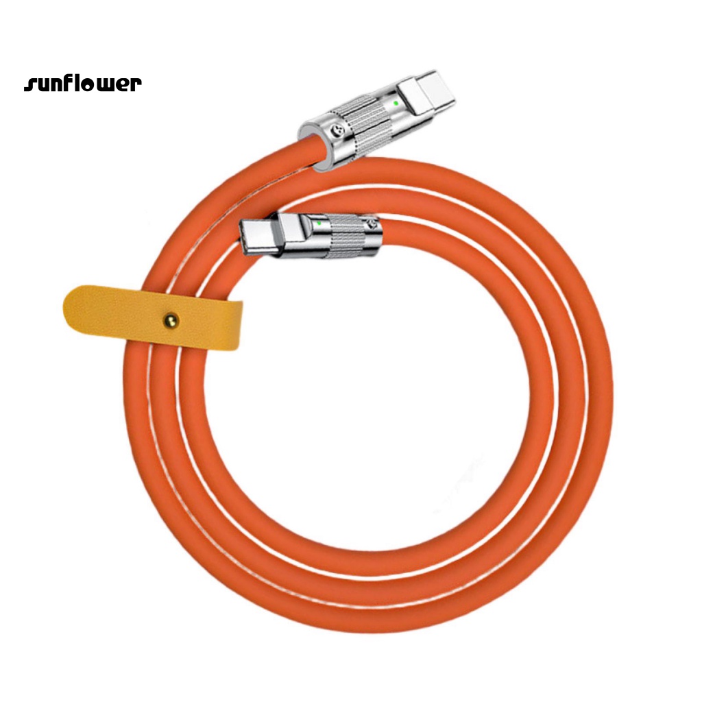 Dây Cáp Sạc Nhanh Hai Đầu Type-C Bằng Silicone 6A