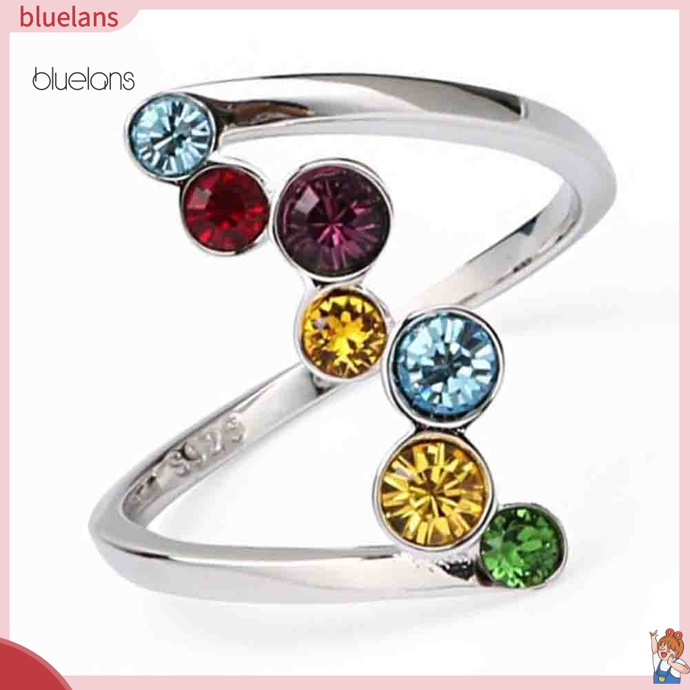 Nhẫn Đính Đá Nhiều Màu Thời Trang Cho Nữ