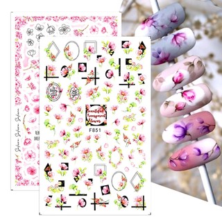 Sticker Dán Móng Hoạ Tiết Hoa Lá