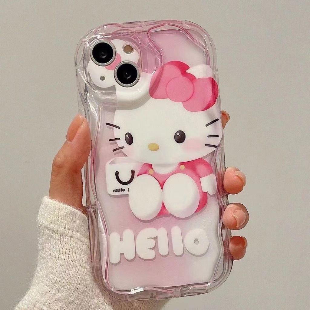 ✅Ốp Điện Thoại Mềm In Hình Hello Kitty Màu Hồng Cho iPhone 14 / 13promax 12 / 11pro xr / xs 8Pin