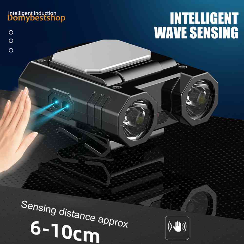 Đèn LED Kẹp Nón Câu Cá Cảm Biến Sóng Thông Minh Cổng Sạc USB Type-C