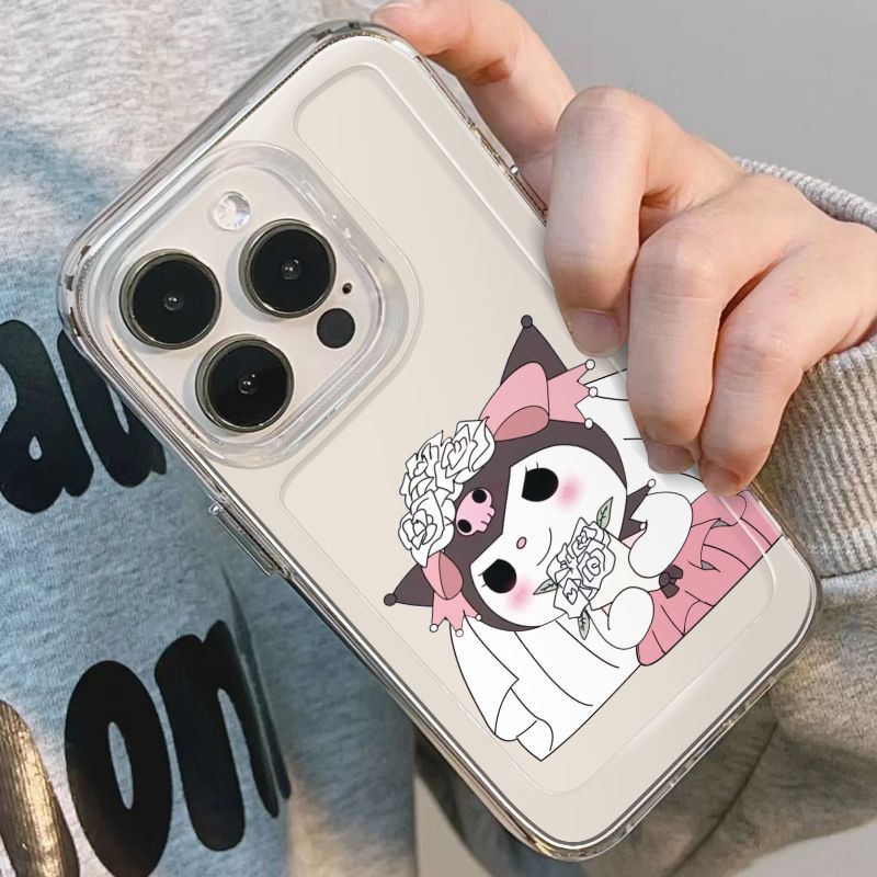 ✅Ốp Điện Thoại Mềm Trong Suốt In Hình Kuromi Baku Cho iPhone 14Promax 13 / 12 / 11 xr 7 / 8pins