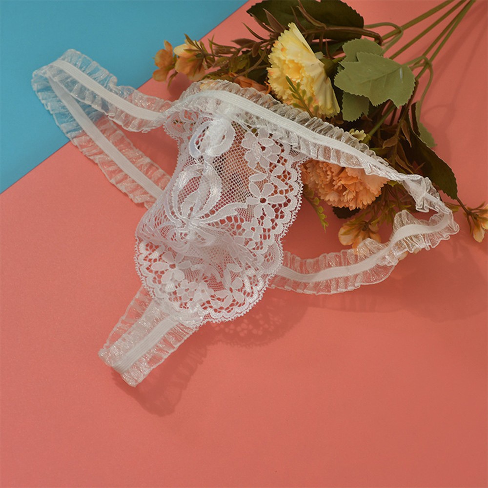 Quần Lót Nam Lọt Khe Phối Ren Xuyên Thấu Gợi Cảm