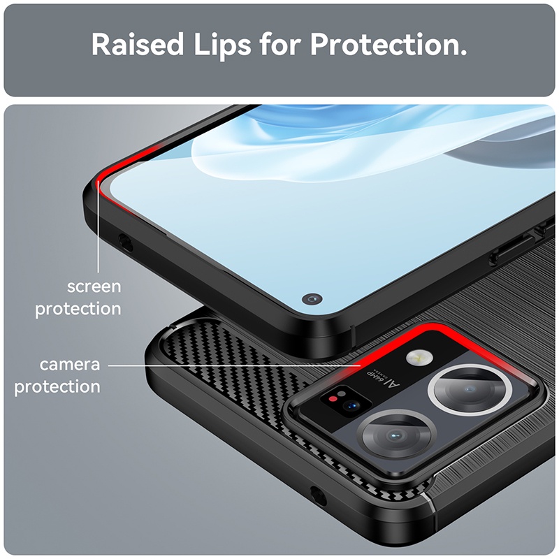 Ốp Điện Thoại Silicon Mềm Sợi Carbon Cho OPPO Reno7 4G Reno 7 Reno7 5G 4G 2022