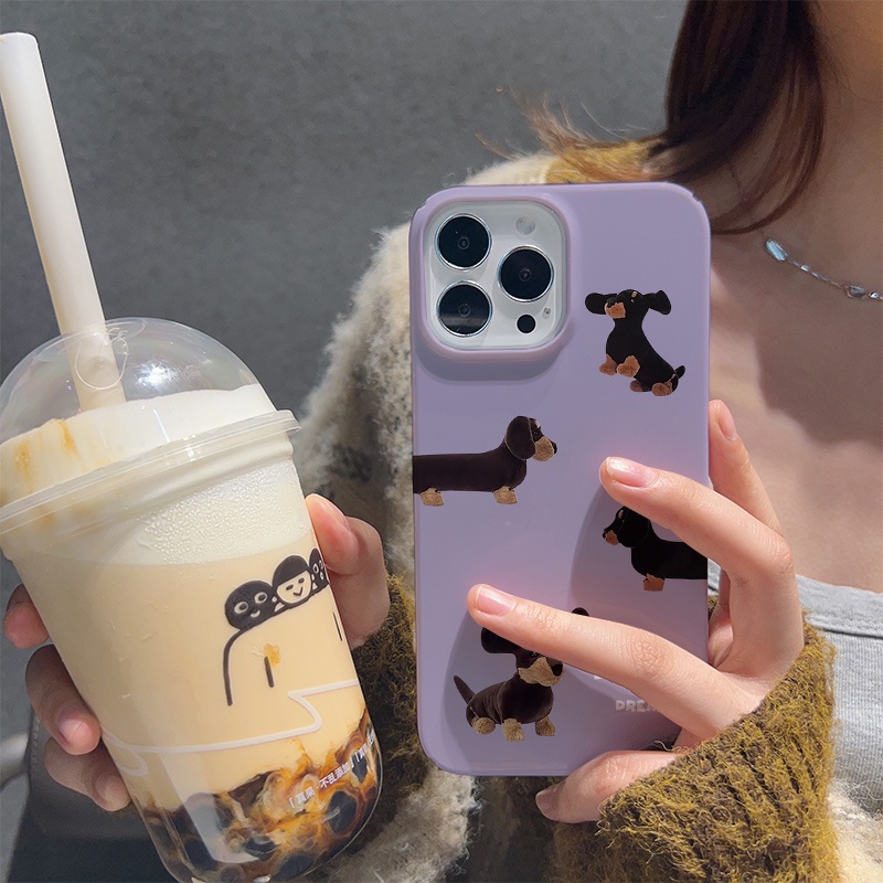 Ốp Điện Thoại Cứng In Hình Chú Chó Dễ Thương Cho iphone 14promax 11 13 12 7Plus 8 X XS Max