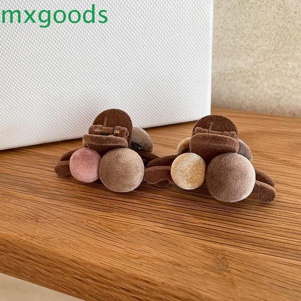 Kẹp tóc lông nhung hình học nhiều màu dễ thương phong cách Hàn Quốc cho nữ