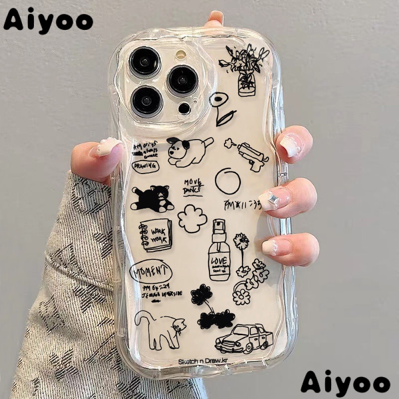 ✅Ốp Điện Thoại Mềm Trong Suốt Chống Sốc In Họa Tiết Hoạt Hình Cho iPhone14 / 13promax 12 / 11 7 / 8p xsxr 7VL2
