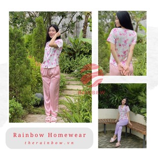 Bộ đồ ngủ, mặc nhà  [Áo + Quần] Lavie En Rose Rainbow Homewear