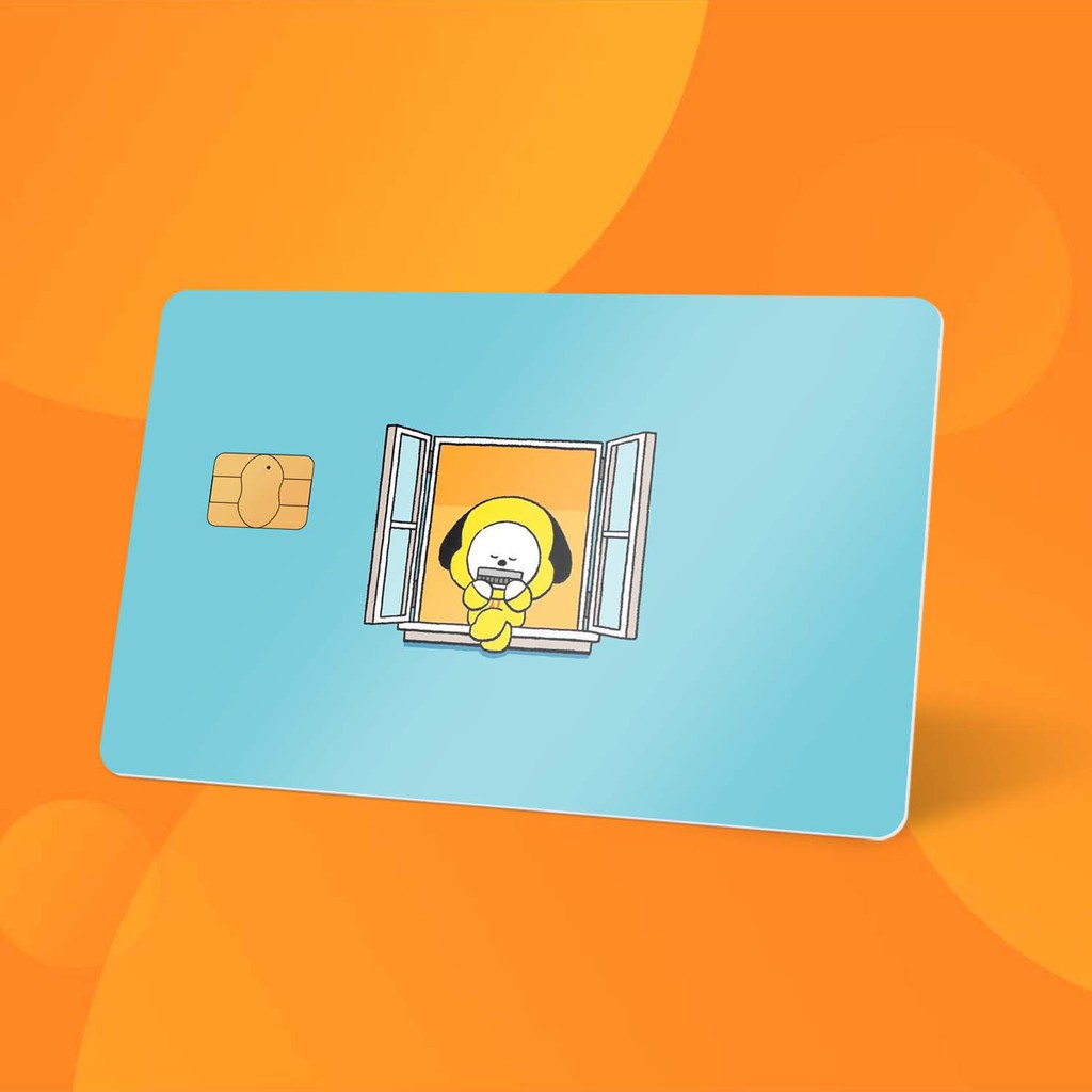 Miếng Dán Thẻ Card BT21 - BTS | SKIN ATM, Thẻ Chung Cư Trang Trí - Chất Liệu Decal Vinyl Chống Nước