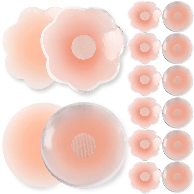 Miếng Dán Ngực Silicone Tự Dính Hình Cánh Hoa / Cánh Hoa Không Dây Tái Sử Dụng Được