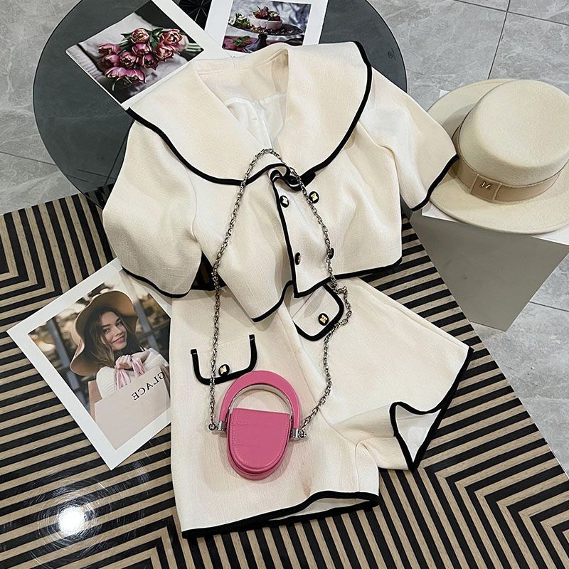 Bộ Áo Vest + Quần Short Dáng Ôm Thời Trang Mùa Hè 2022 Cho Nữ