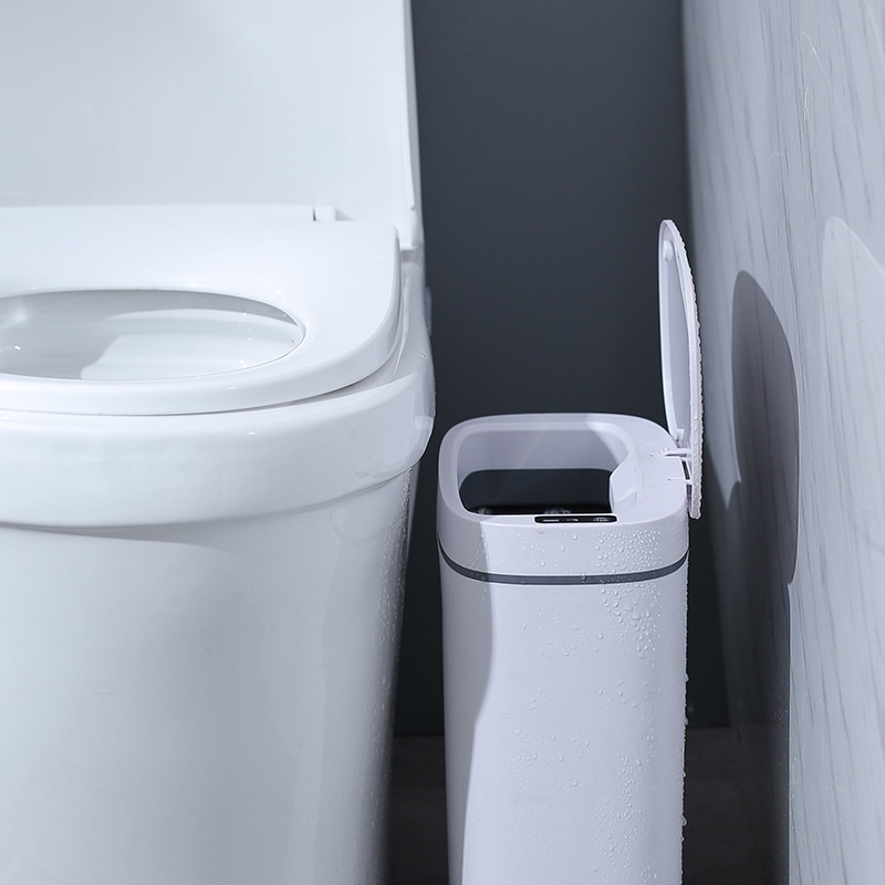 Thùng rác thông minh XIAOZHUBANGCHU tự động cảm ứng sáng tạo không tiếp xúc cho phòng tắm phòng ngủ