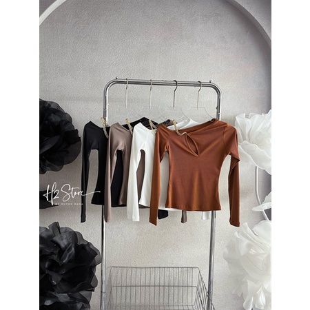 ÁO TAY DÀI XÉO DÂY XÍCH  - QA03675