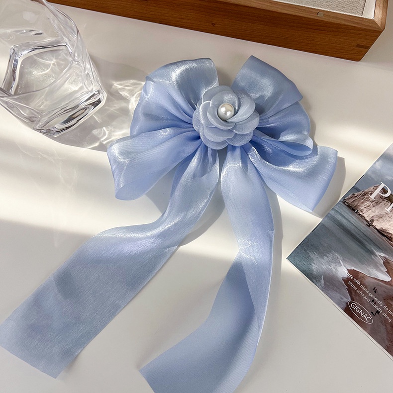 Kẹp Tóc Hình Nơ Lấp Lánh Tinh Tế Phụ Kiện Tóc Nơ Hoa