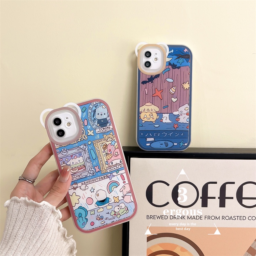 Ốp Điện Thoại Mềm In Hình Gấu Hoạt Hình Dễ Thương Cho IPhone 14 13 12 11 Pro Max SE2020 X XR Xs Max 7 8 6 6s Plus