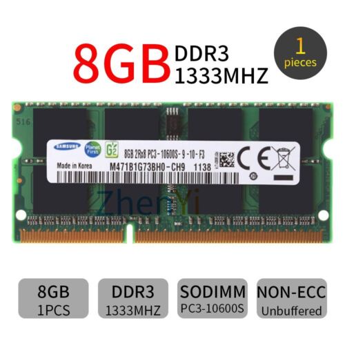 Thẻ Nhớ RAM DDR3 1333MHz PC3-10600S CL9 Màu Xanh Lá Mới Dành Cho Máy Tính Xách Tay Samsung 16GB 8GB 4GB