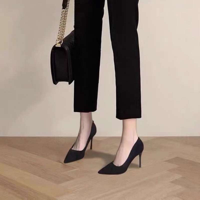 Giày Cao Gót Màu Đen Thời Trang Công Sở Cho Nữ-AA1015-AA1015