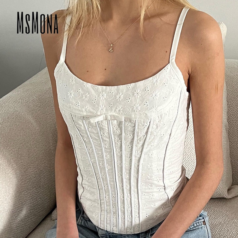 Áo Tank Top Màu Trơn Thắt Nơ Thời Trang 2023 Quyến Rũ Cho Nữ