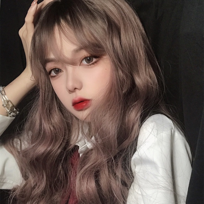 Hermione Bộ Tóc Giả Dài Mái Bằng Len Lông Xù Xinh Xắn Dành Cho Nữ Hóa Trang lolita