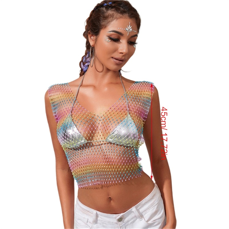 Áo Hai Dây Đính Đá Hở Lưng Quyến Rũ Dành Cho Nữ