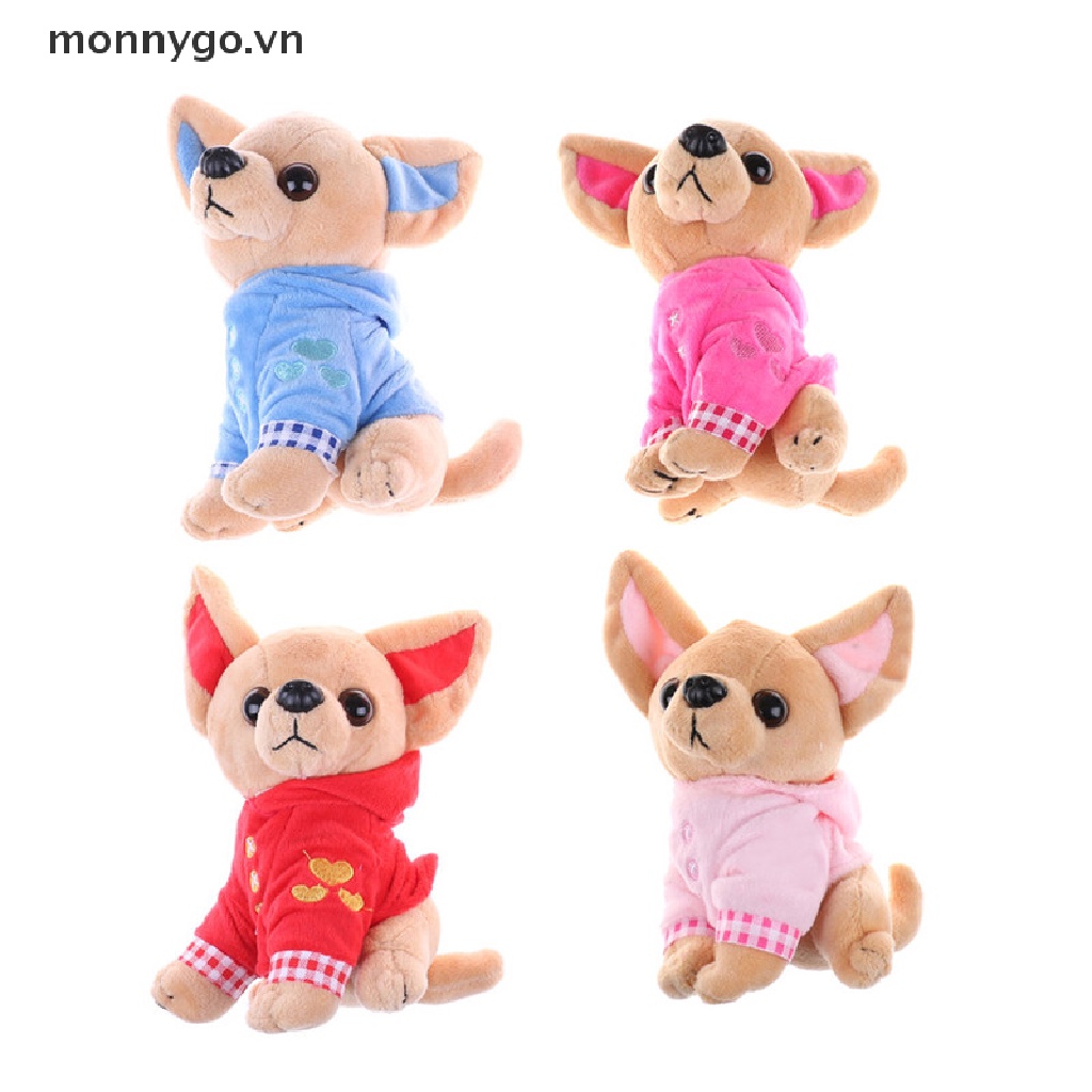 1 Chú Chó Chihuahua Nhồi Bông Mặc Áo Vest Nhỏ Xinh 17CM