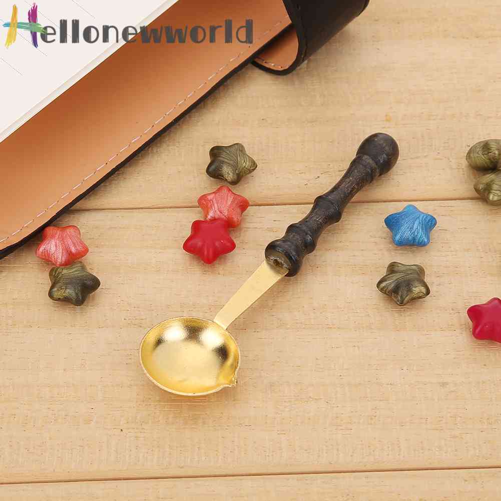 Muỗng Thẻ Sáp Niêm Phong Thiệp Mời Tay Cầm Bằng Gỗ Phong Cách Vintage