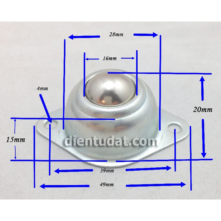 Bánh xe đa hướng mắt trâu