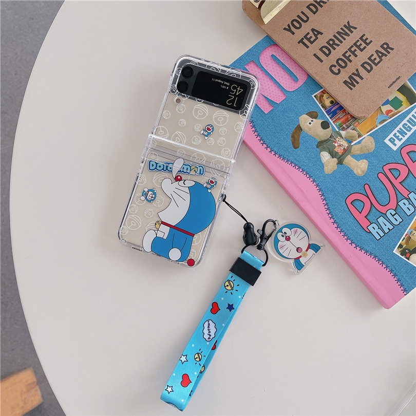 Ốp Điện Thoại PC Cứng Hoạt Hình Doraemon Cho Samsung Galaxy Z Flip 3 Z Flip 4 W23 ZFlip3 ZFlip4