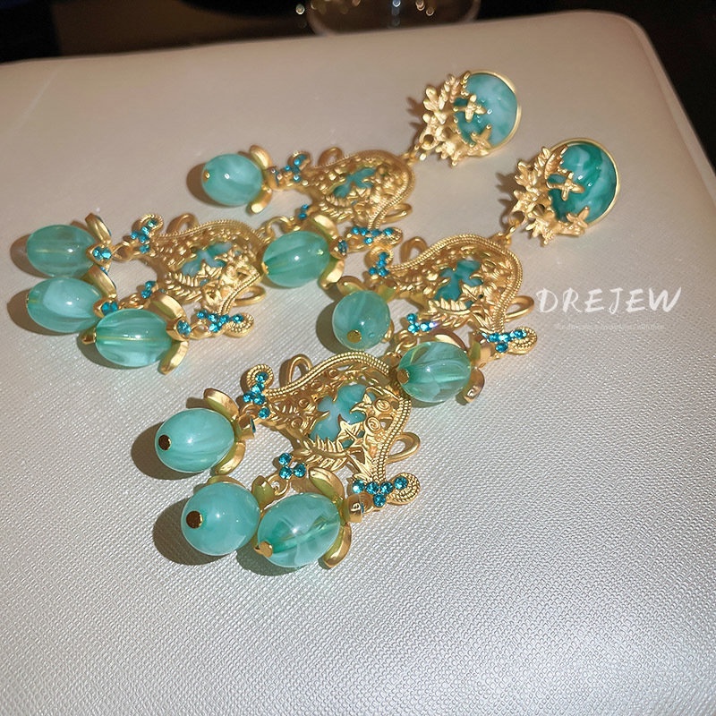 Khuyên tai DREJEW kiểu cành hoa phong cách Âu Mỹ cổ điển cho nữ