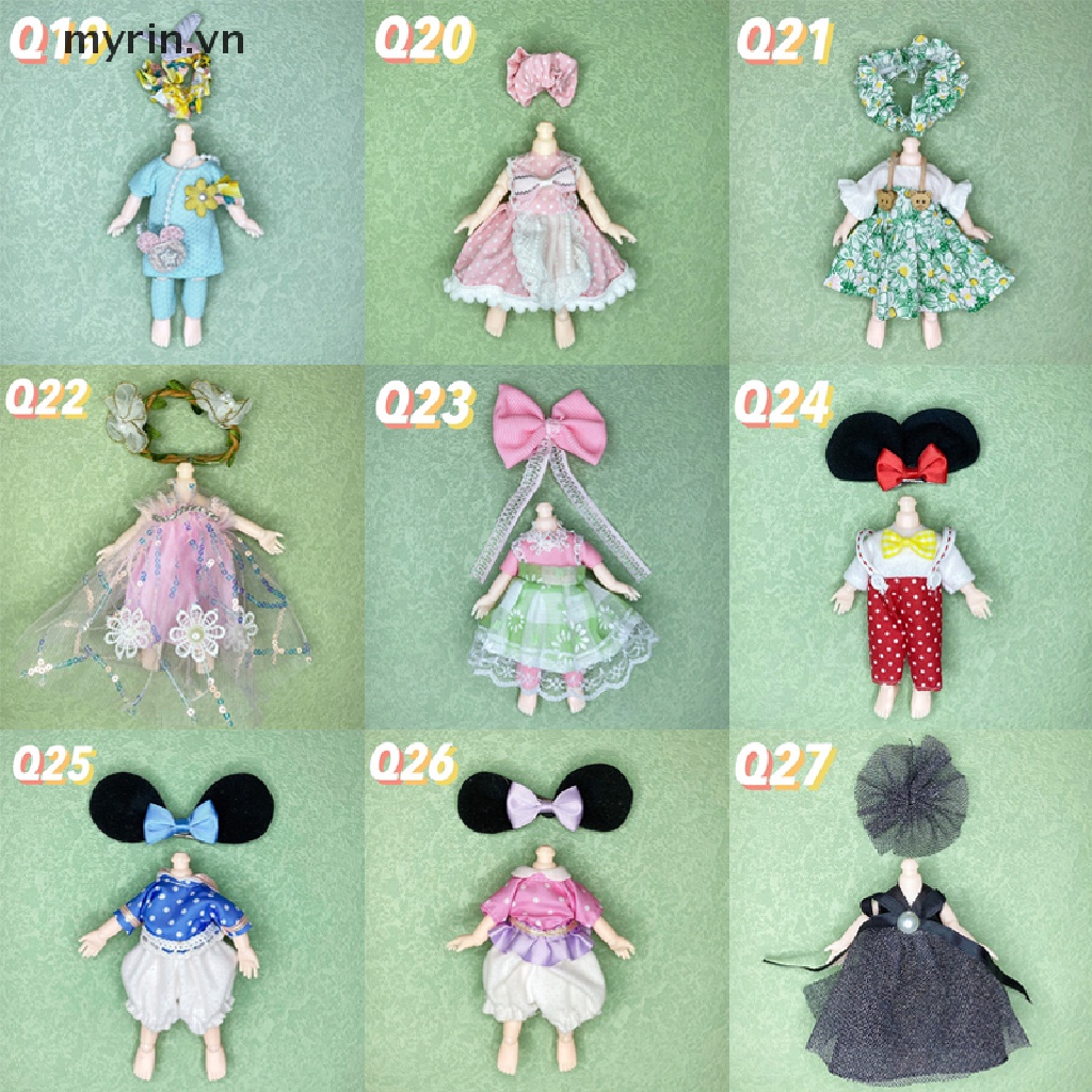 Đầm Đồ Chơi Búp Bê 16cm Tỉ Lệ 1 / 8