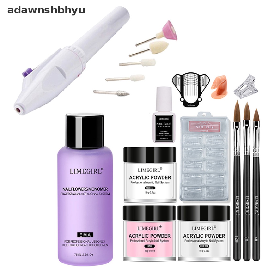 Bộ Bột Acrylic Làm Móng Tay Kèm Cọ Chuyên Dụng