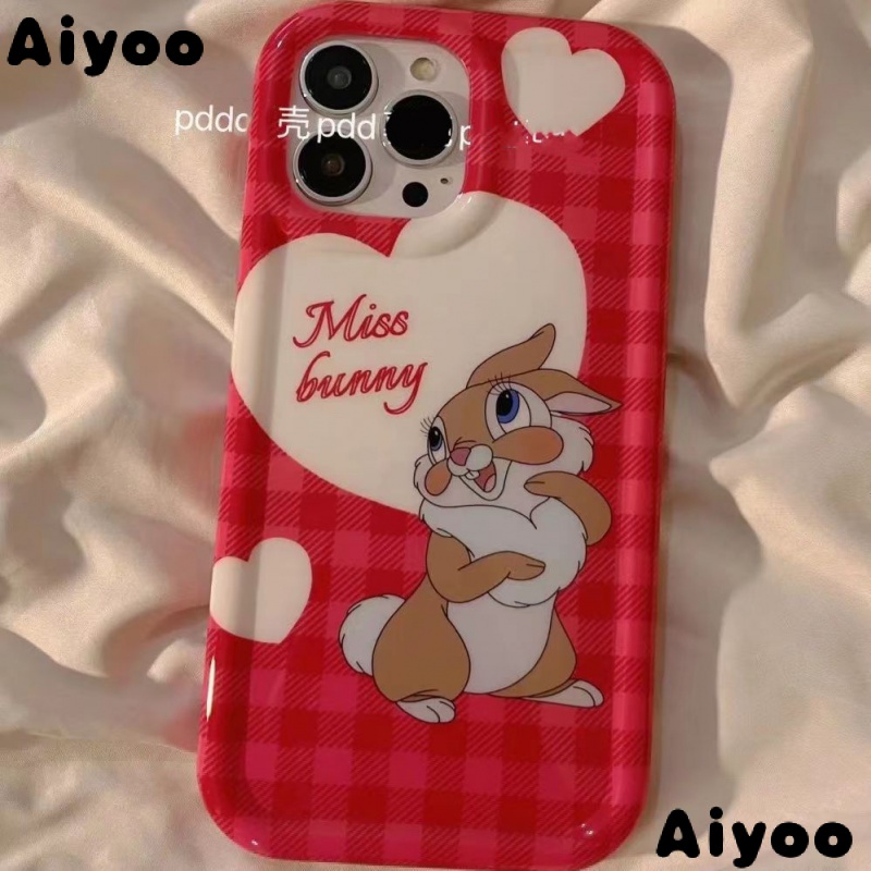 ✅Ốp Điện Thoại Mềm Chống Sốc In Họa Tiết Thỏ Và Trái Tim Cho iPhone 14 / 13 Pro Max 12 / 11 Pro xr / xs 7 / 8