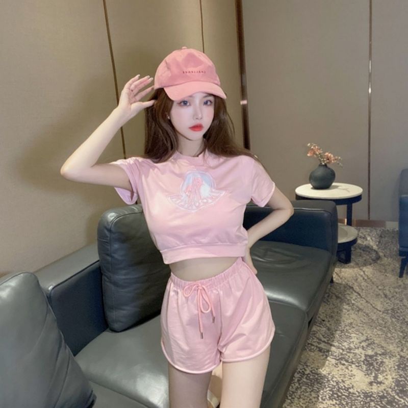 Jiashucheng Bộ Đồ Thể Thao Hai Mảnh Thời Trang Hàn Quốc Cho Nữ