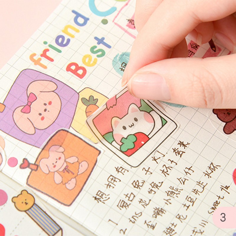 Đề Can Dán Trang Trí Cốc Nước / Đồ Dùng Hình Gấu Hoạt Hình Chống Thấm Nước DIY