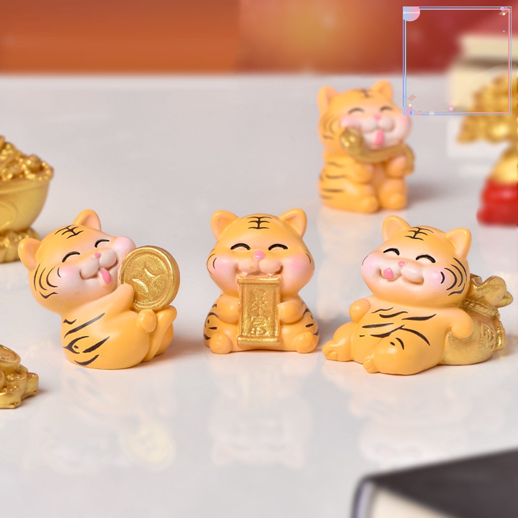 Mô Hình Hổ Mini Bằng Nhựa Resin Chống Mòn Để Bàn Trang Trí Nhà Cửa