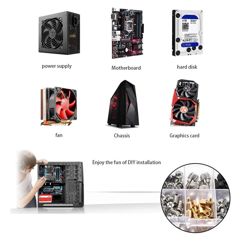 Bộ 280 Ốc Vít M3 M3.5 M5 Cho Vỏ Ổ Cứng Máy Tính