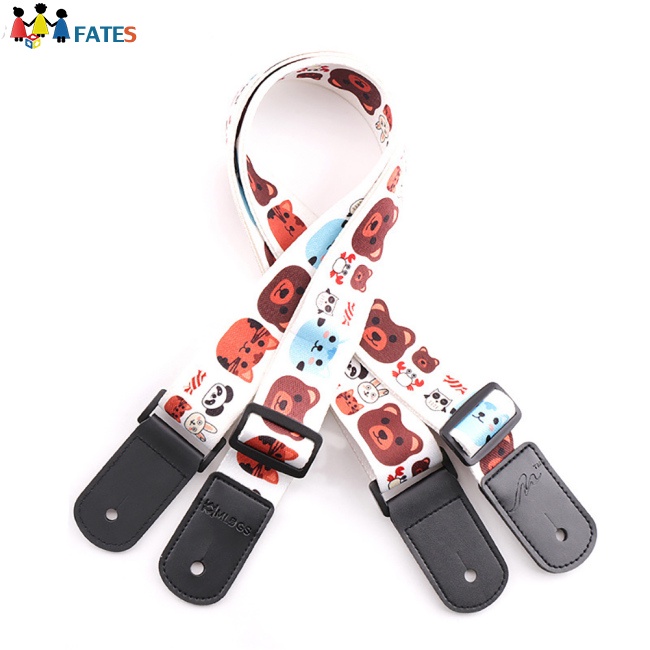 Dây Đeo Đàn Ukulele Bằng Polyester 38mm * 1.4m Họa Tiết Hoạt Hình Dễ Thương Cho Bé
