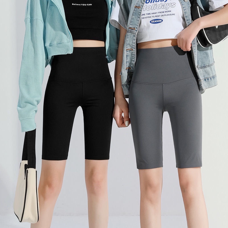 Quần Legging Thể Thao Lưng Cao Ôm Dáng Bằng Lụa Mát Thời Trang Mùa Hè Cho Nữ