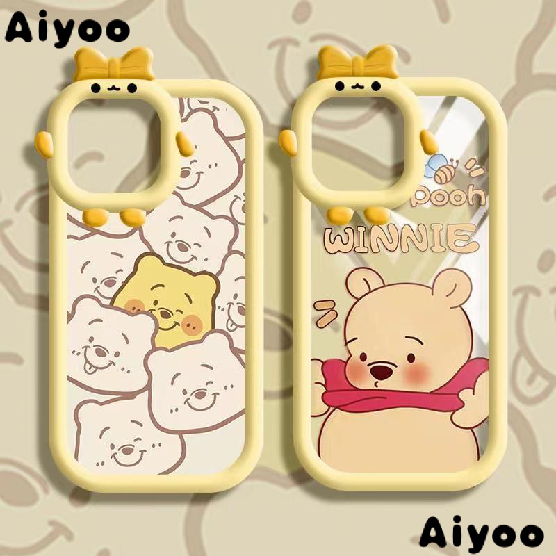 ✅Ốp Điện Thoại Cao Su Mềm Chống Sốc Hình Gấu Pooh Dễ Thương Cho iPhone 11 14 13promax xr 7 8Plus 3Hw