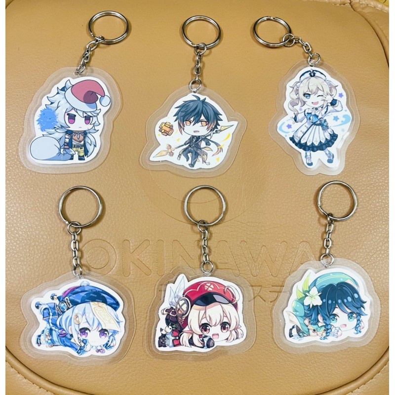 Móc khoá genshin impact 3-6 móc  / bộ 6 móc khoá anime genshin impact